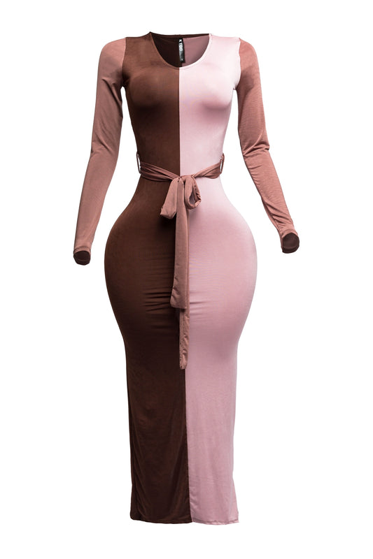 PRE SALE Long sleeve Color Block Dress