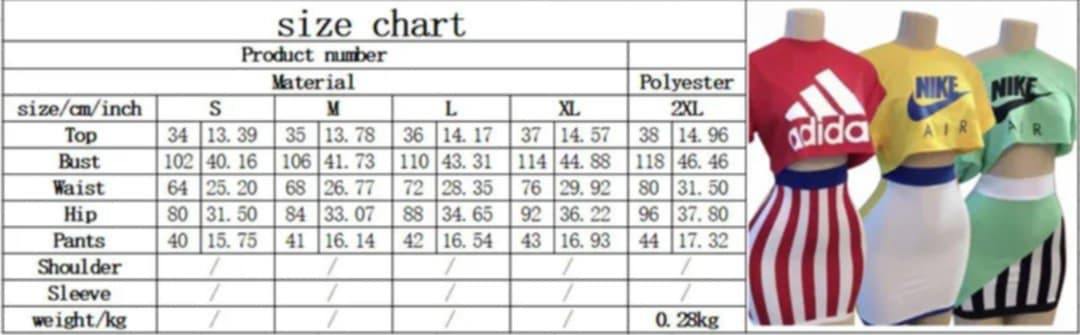 Woman's Nike/Addias Skirt sets